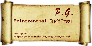 Princzenthal György névjegykártya